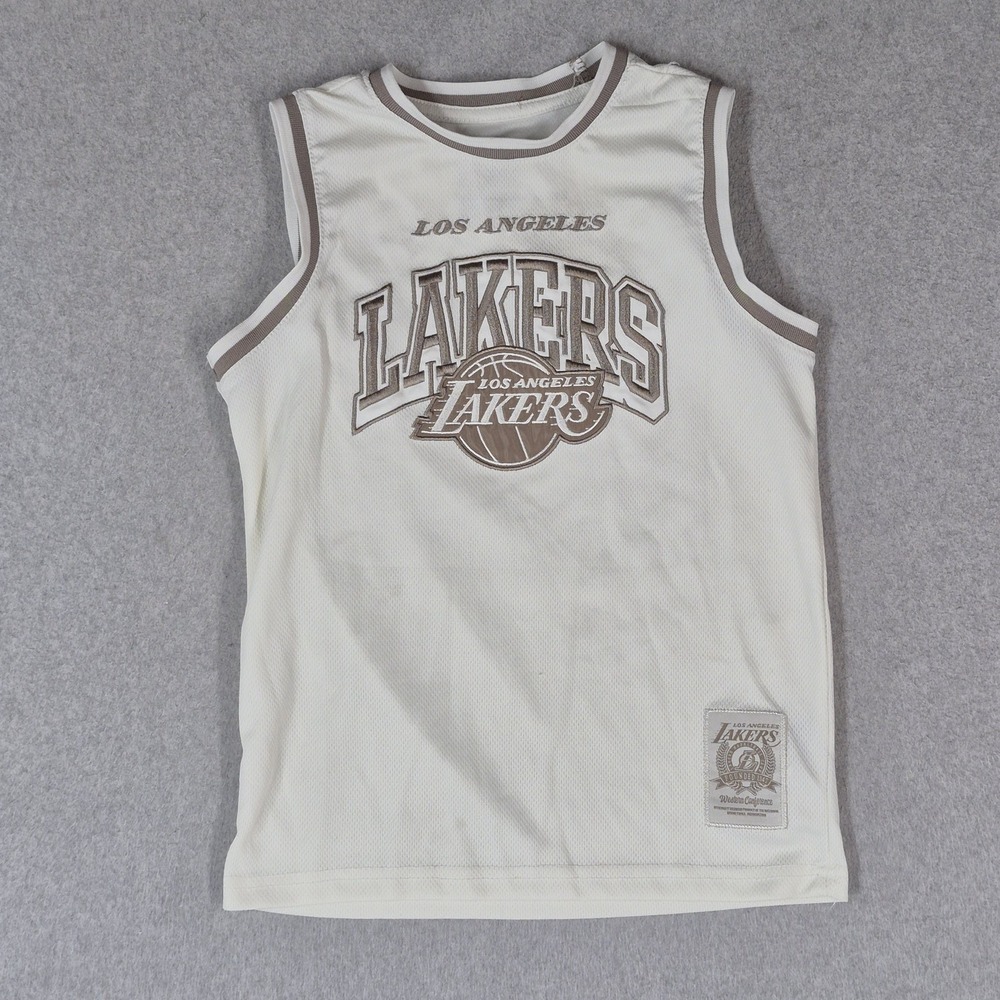 Los Angeles Lakers Boys Tank Top 8 White Embroidered Ultra Game Basketball